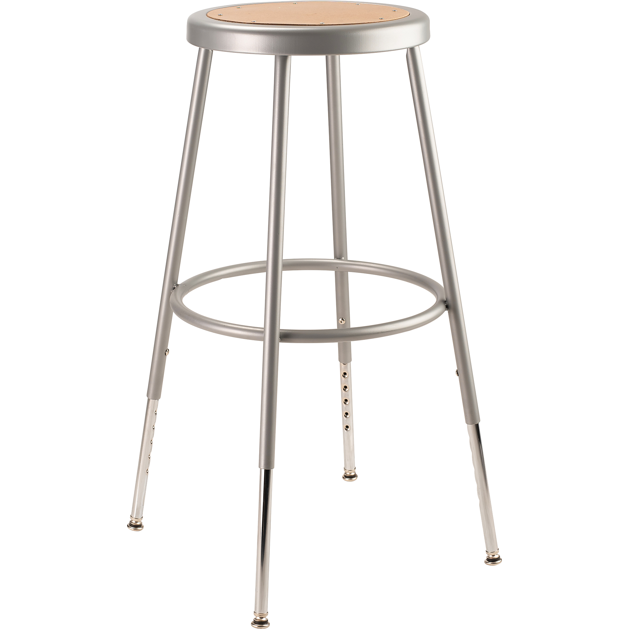 National Public Seating, 24.5 -32.5in. Height Adjustable Steel Stool, Primary Color Gray, Included (qty.) 1, Seating Type Office Stool, Model# 6224H